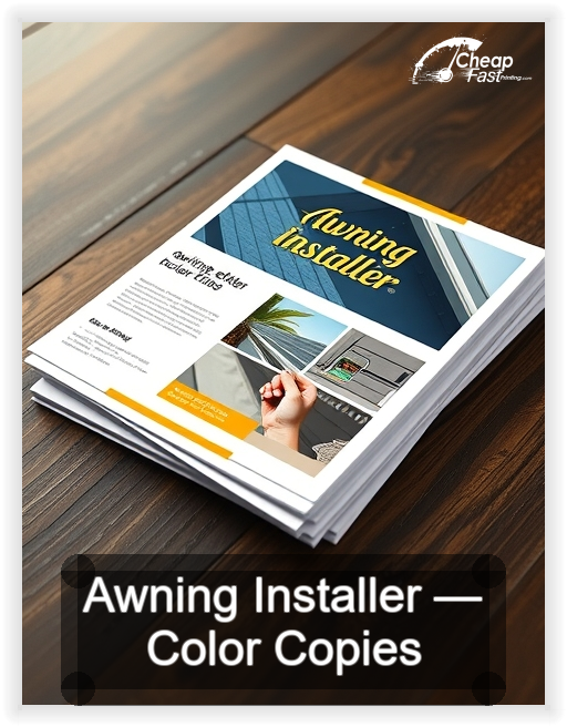 Awning Installer business card design sample