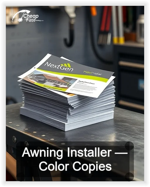 Awning Installer business card design sample