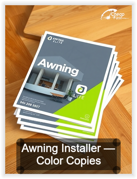 Awning Installer business card design sample