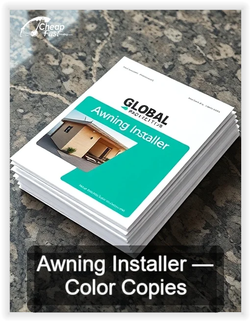 Awning Installer business card design sample
