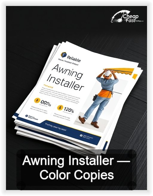 Awning Installer business card design sample