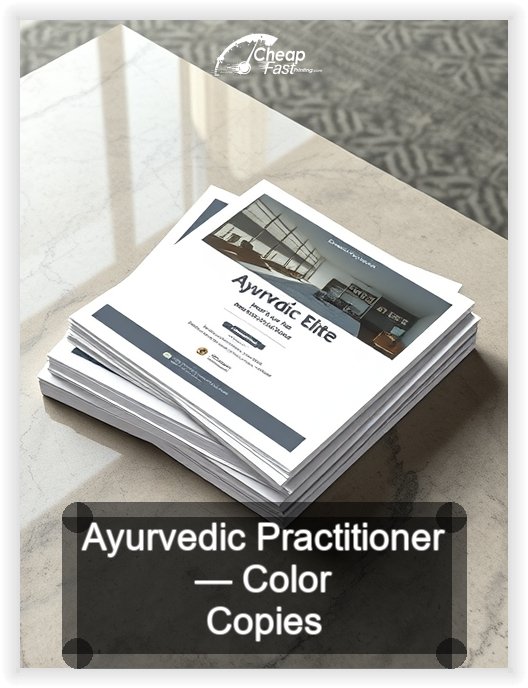 Ayurvedic Practitioner business card design sample