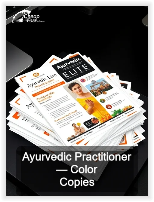 Ayurvedic Practitioner business card design sample