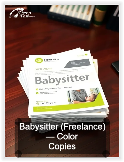 Babysitter Freelance business card design sample