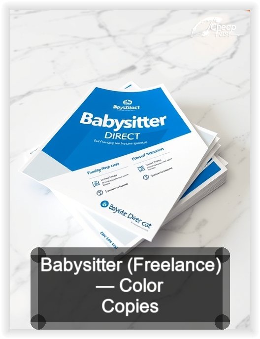 Babysitter Freelance business card design sample