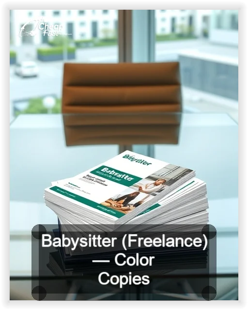Babysitter Freelance business card design sample