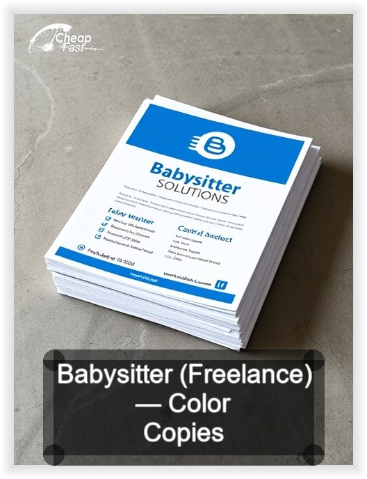 Babysitter Freelance business card design sample