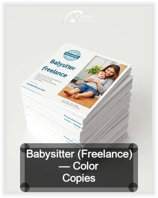 Babysitter Freelance business card design sample
