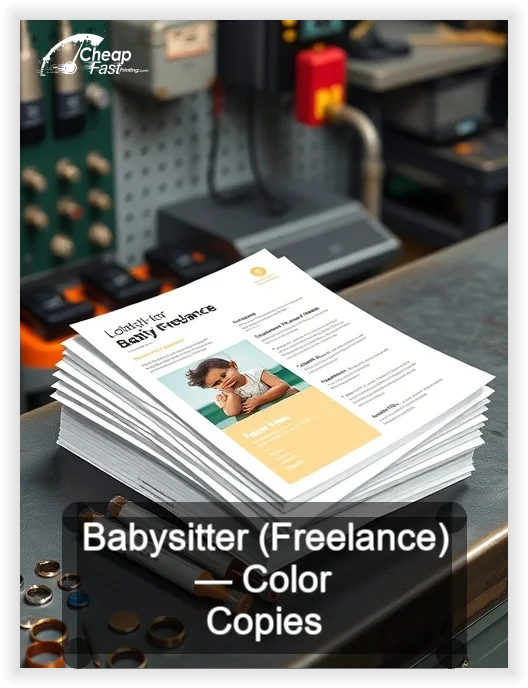 Babysitter Freelance business card design sample