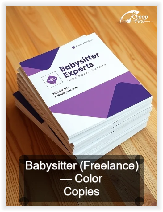 Babysitter Freelance business card design sample