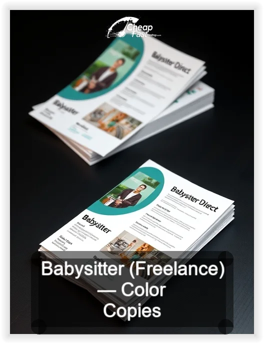 Babysitter Freelance business card design sample
