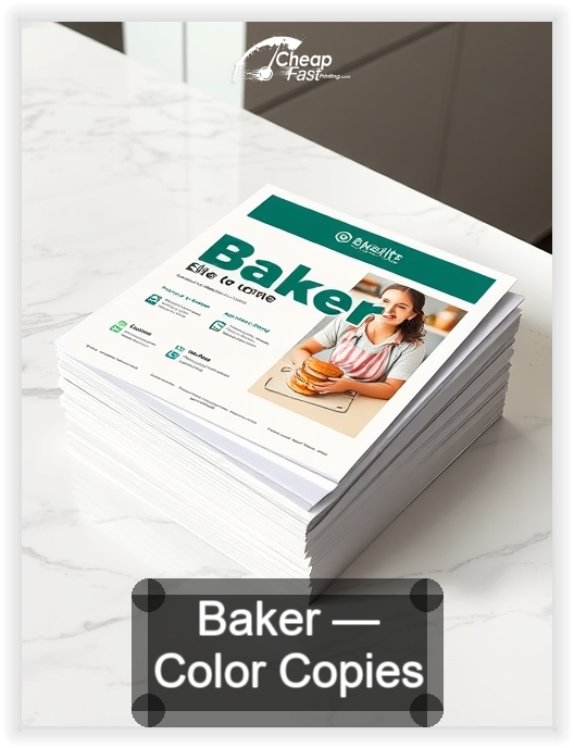 Baker business card design sample