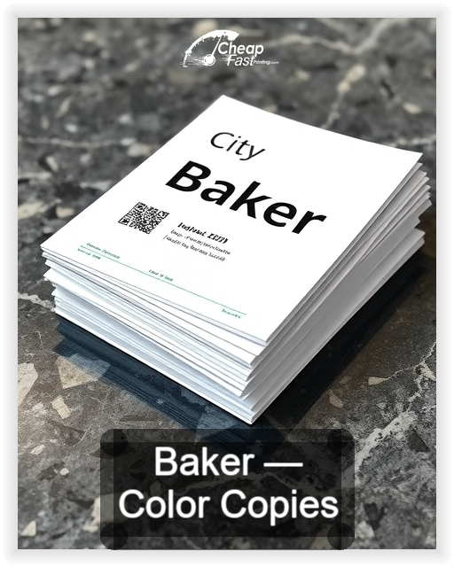 Baker business card design sample