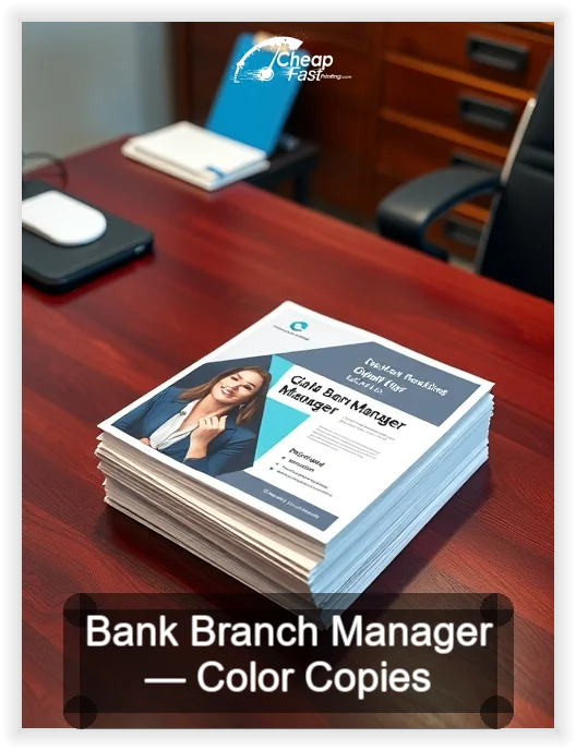 Bank Branch Manager business card design sample