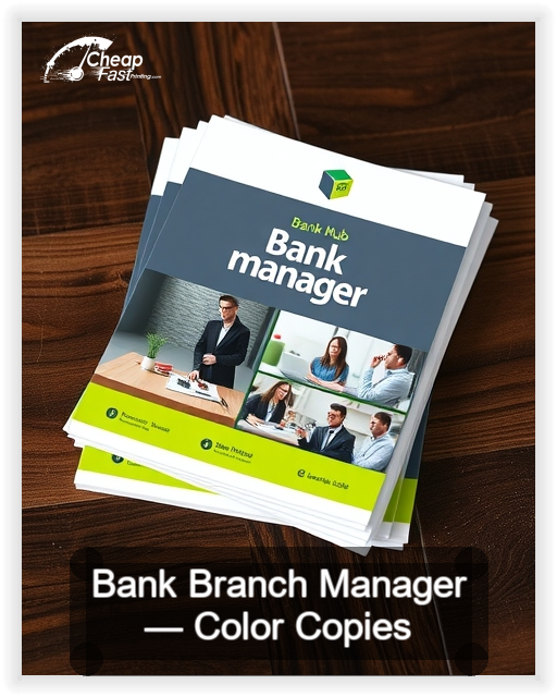 Bank Branch Manager business card design sample