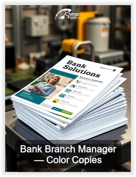 Bank Branch Manager business card design sample
