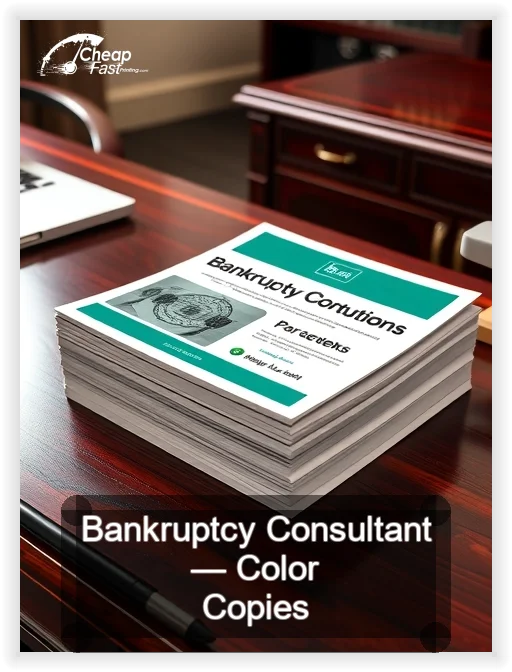 Bankruptcy Consultant business card design sample