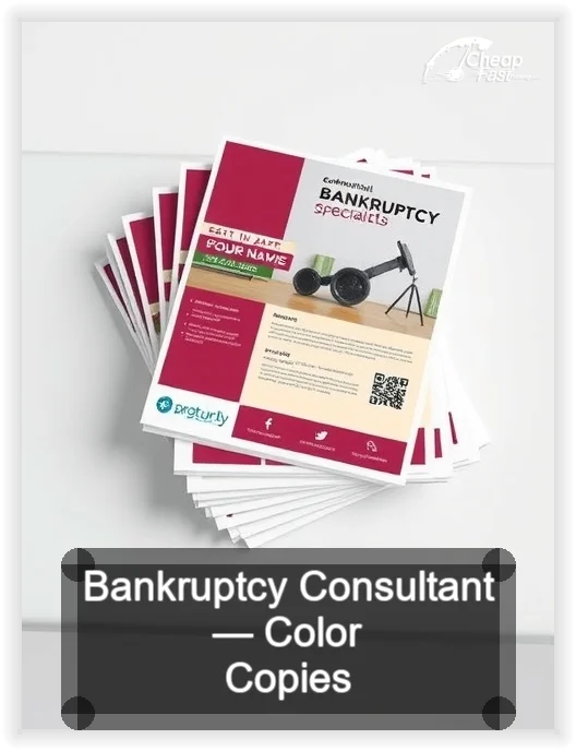 Bankruptcy Consultant business card design sample