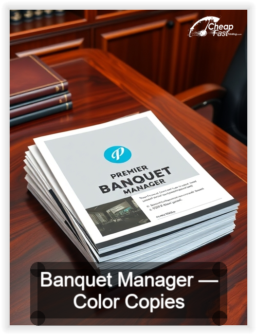 Banquet Manager business card design sample