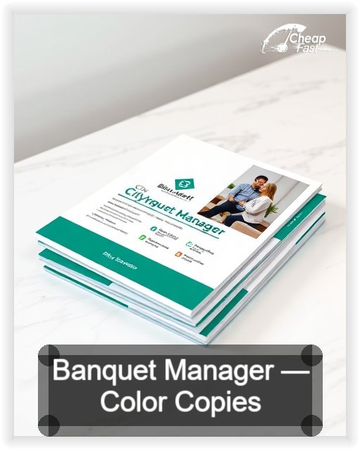 Banquet Manager business card design sample