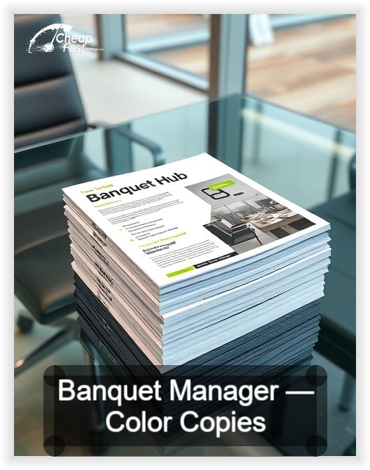 Banquet Manager business card design sample