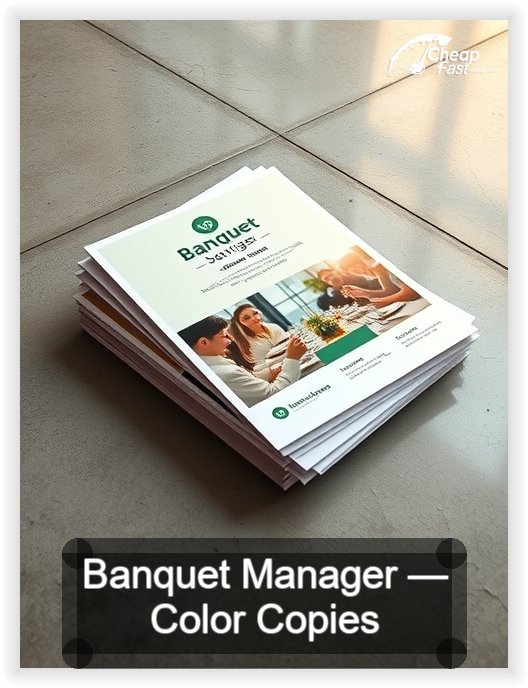 Banquet Manager business card design sample