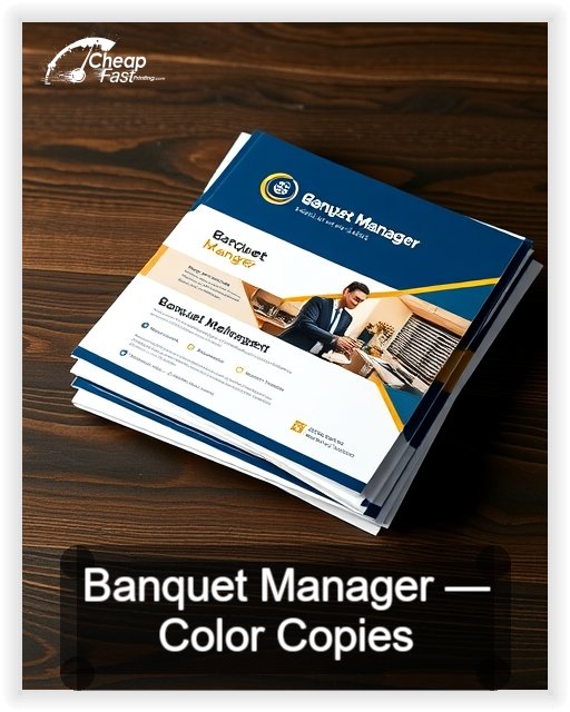Banquet Manager business card design sample