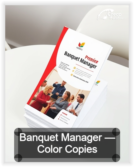 Banquet Manager business card design sample