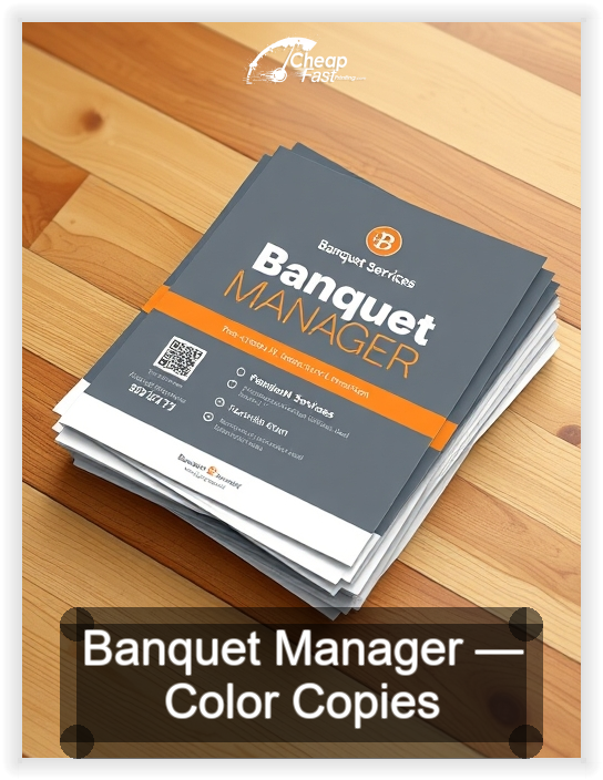 Banquet Manager business card design sample
