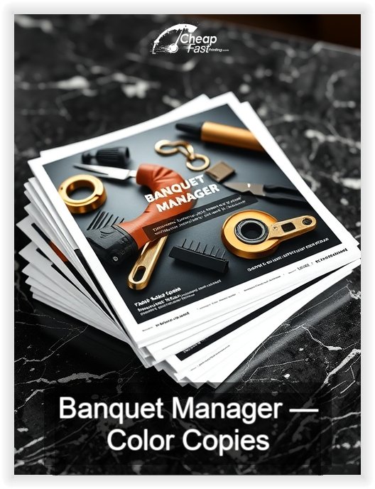 Banquet Manager business card design sample
