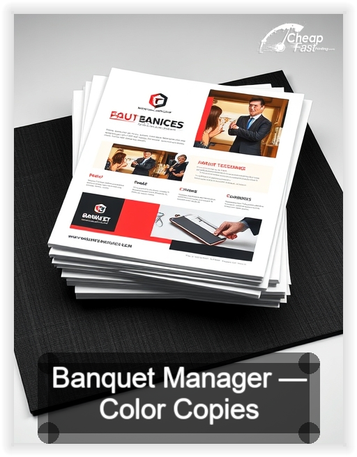 Banquet Manager business card design sample