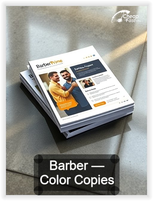 Barber business card design sample