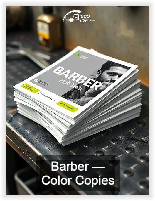 Barber business card design sample