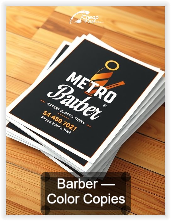 Barber business card design sample