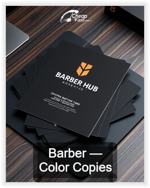 Barber business card design sample