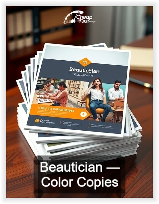 Beautician business card design sample
