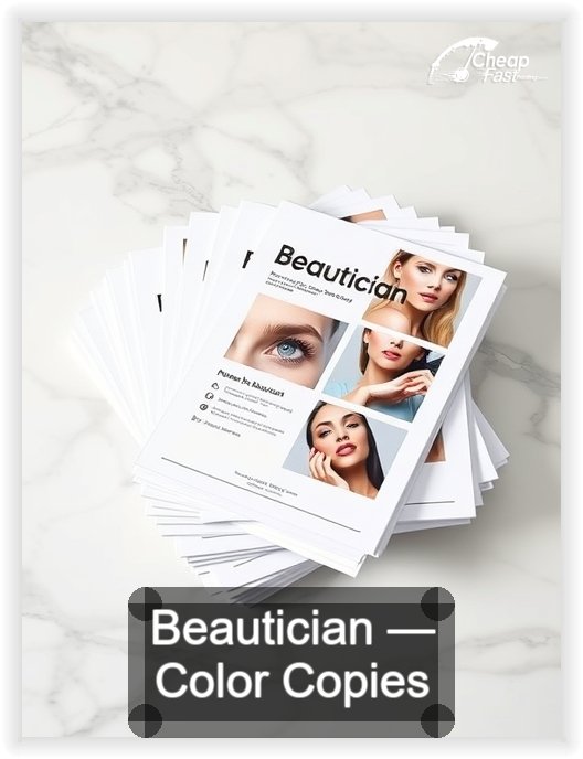 Beautician business card design sample
