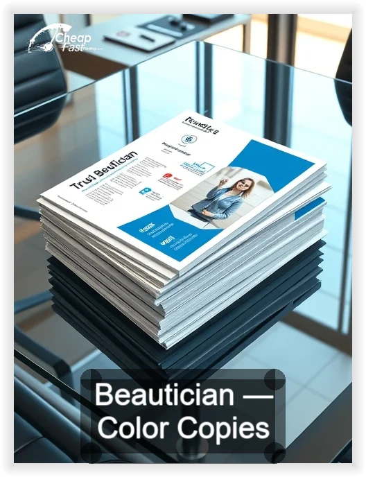 Beautician business card design sample