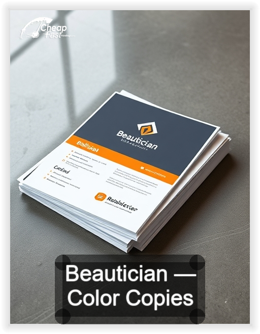 Beautician business card design sample