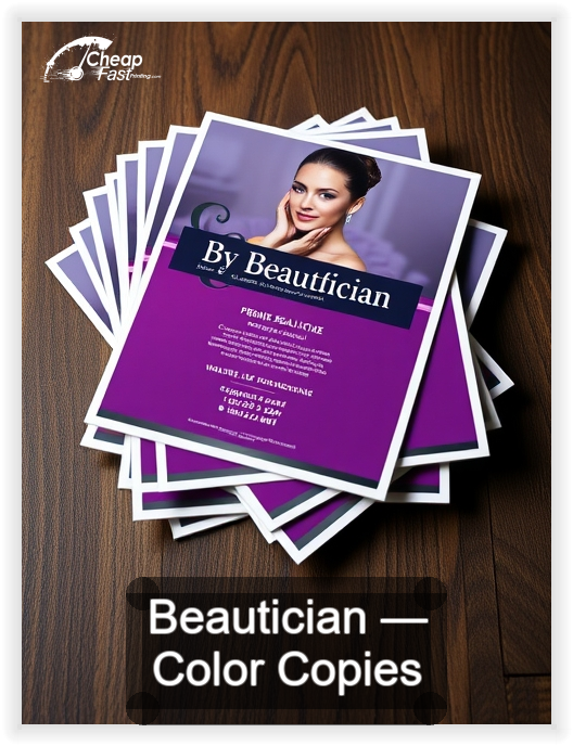 Beautician business card design sample