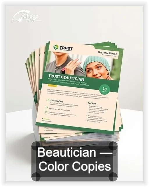 Beautician business card design sample