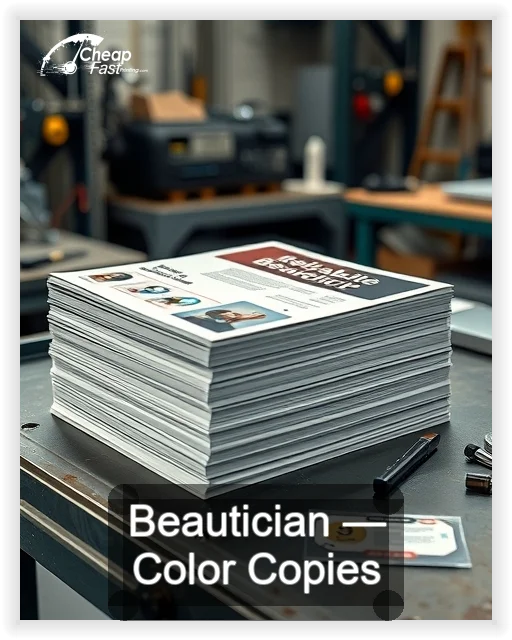 Beautician business card design sample