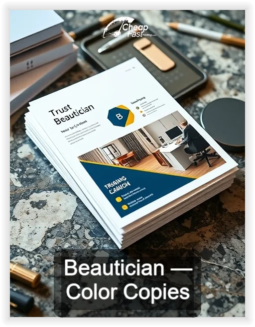 Beautician business card design sample