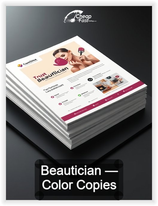 Beautician business card design sample