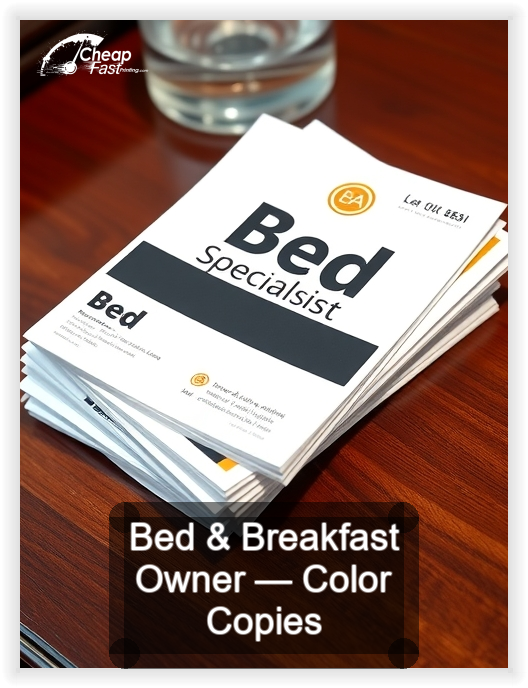 Bed And Breakfast Owner business card design sample