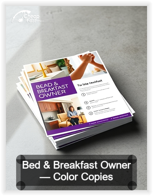 Bed And Breakfast Owner business card design sample
