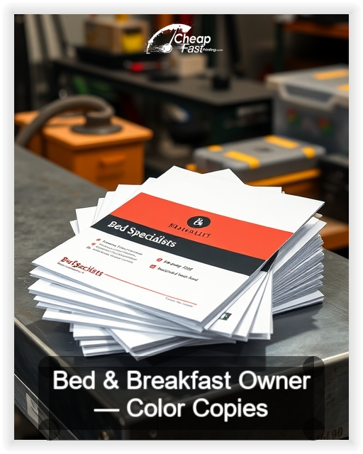 Bed And Breakfast Owner business card design sample