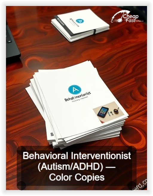 Behavioral Interventionist Autism Adhd business card design sample