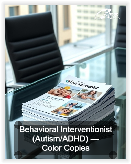 Behavioral Interventionist Autism Adhd business card design sample