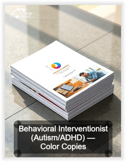 Behavioral Interventionist Autism Adhd business card design sample